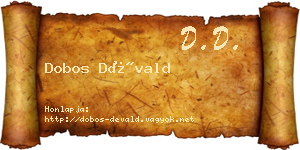 Dobos Dévald névjegykártya